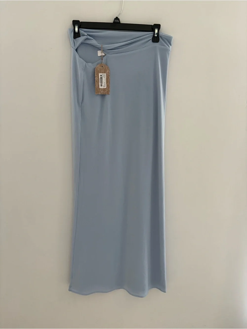 MESHKI Light Blue Cutout top and maxi skirt
